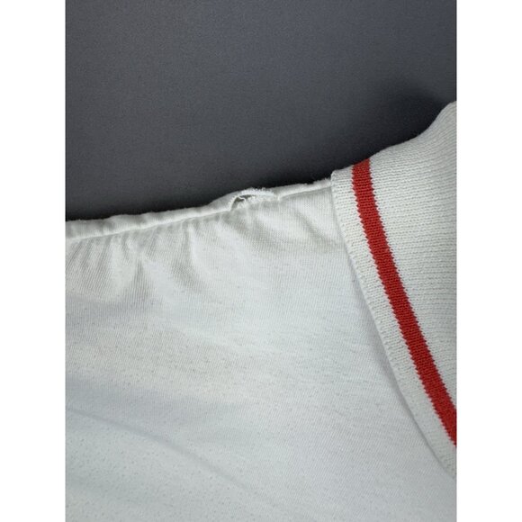 Vintage 90's Spalding Sports Polo Collared Shirt Rare Promo Blue Red White Tee - Picture 8 of 12